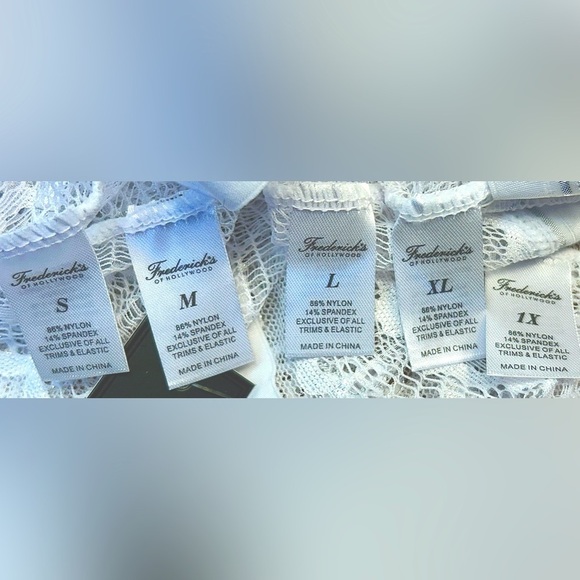 NWT Frederick’s of Hollywood Caroline White Lace Thong Panties Sizes S M L XL 1X - Picture 7 of 10